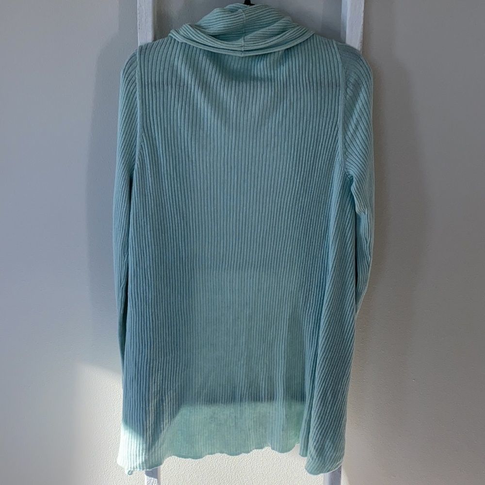 Leith Light Green Ribbed Cardigan - Picture 5 of 11